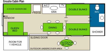 Deluxe Ensuite Cabin Plan