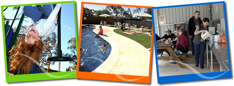 Feature photos at Kingston on Murray caravan park riverland